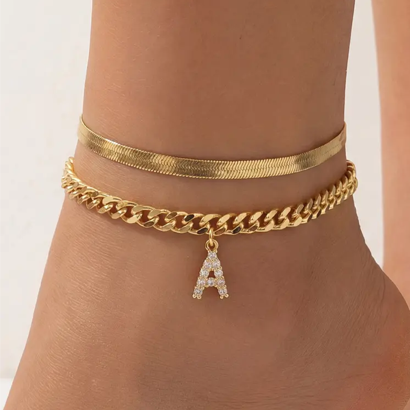 Ariane - Enkelketting-set met letter - een ideaal cadeau!