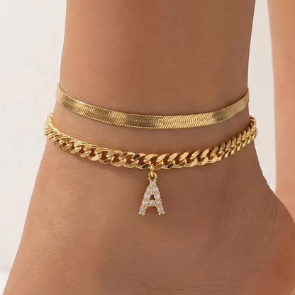 Ariane - Enkelketting-set met letter - een ideaal cadeau!