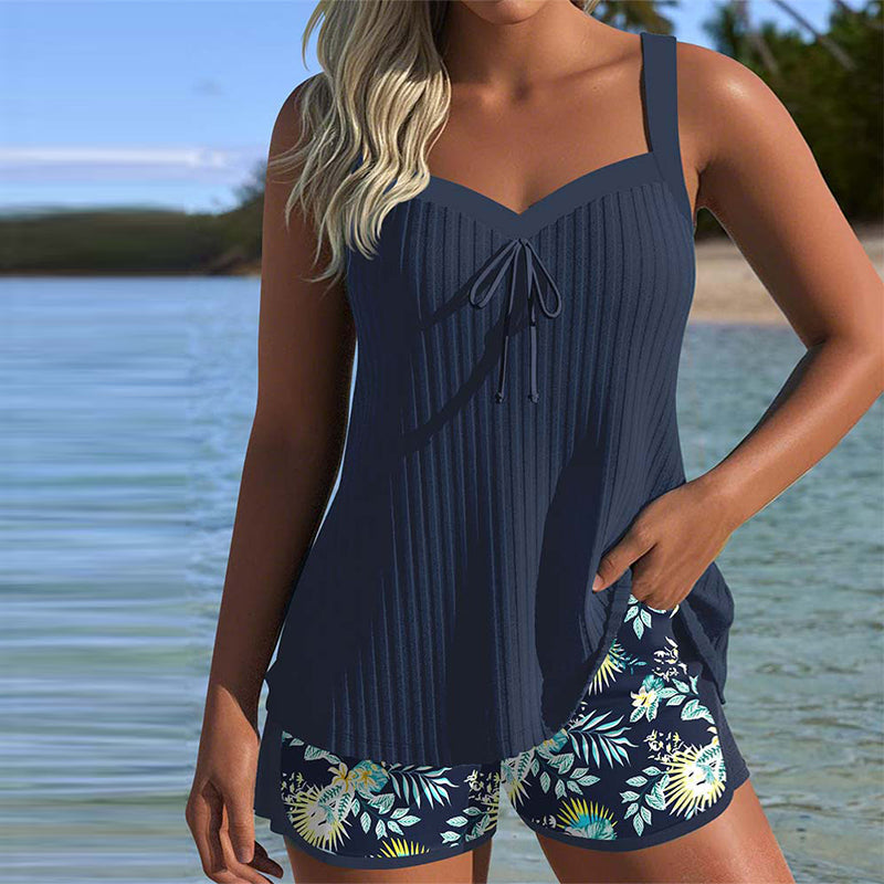 Willyke | Gestreepte Badpak met Strandshort