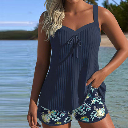 Willyke | Gestreepte Badpak met Strandshort
