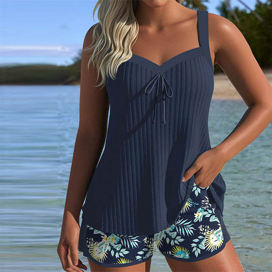 Willyke | Gestreepte Badpak met Strandshort