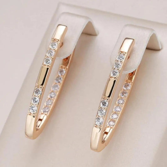 Sophisticated oorbellen met zirconia stenen