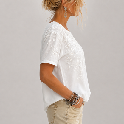 Floor - Vintage Shirt Met Bloemenpatroon