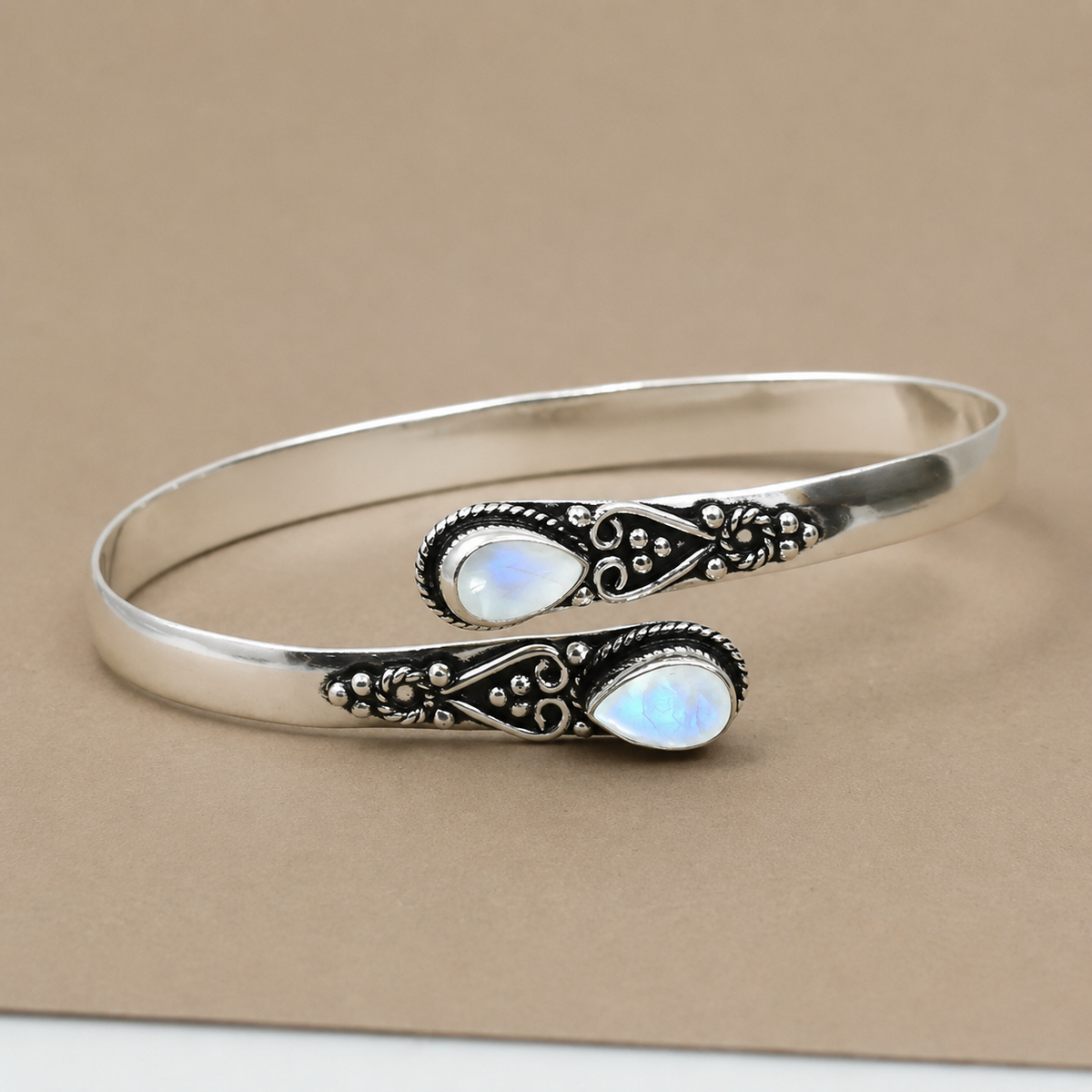 Rebecca - Vintage zilveren armband met agaat