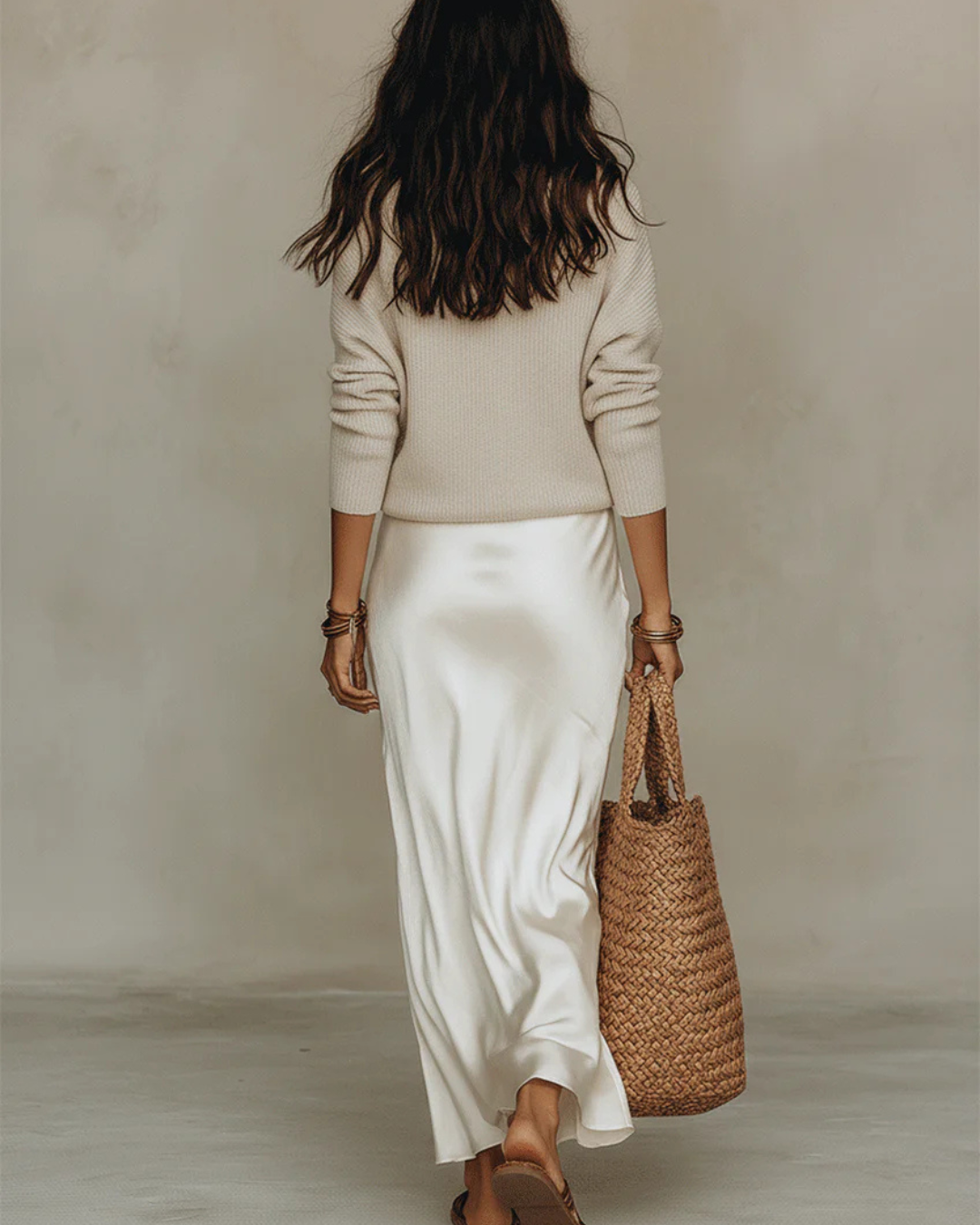 Anaïs – Elegante midi satijnen jurk