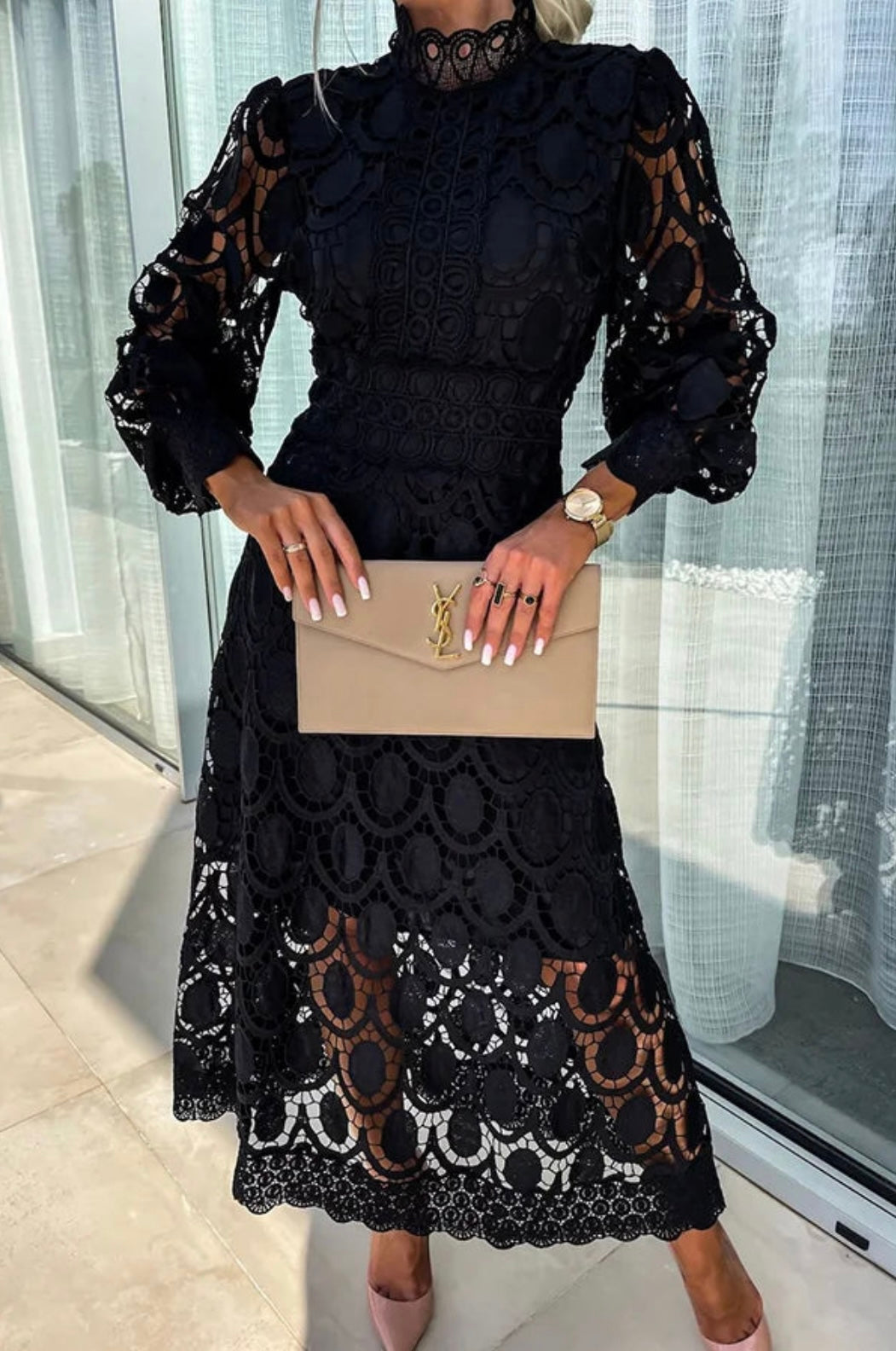 Eloah™ | Elegante Midi Jurk van Kant