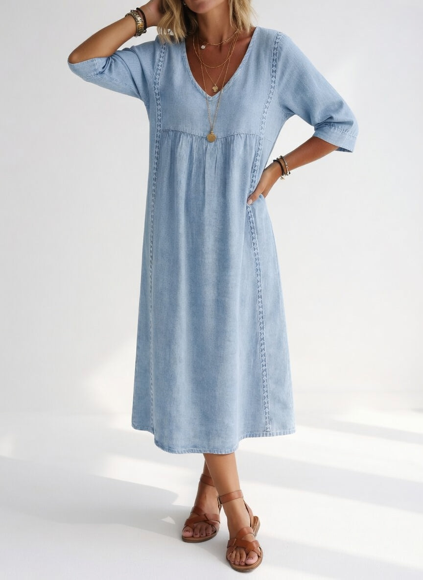 Lioréa™ — Elegante, casual midi jurk