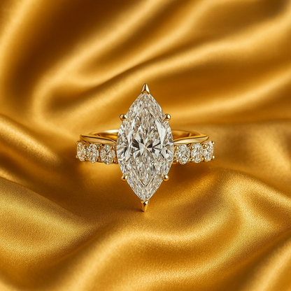 Gouden Ring met Marquise Diamant