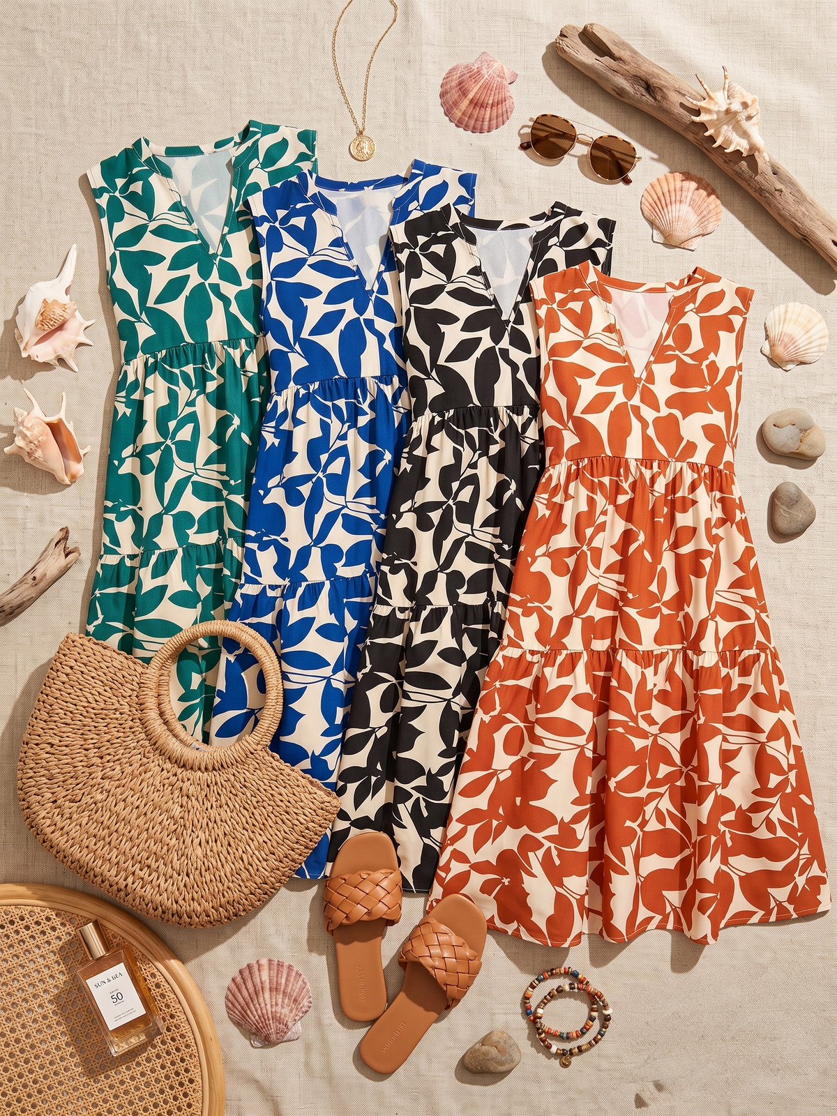 Hermien | Prachtige Bloemen Midi-jurk