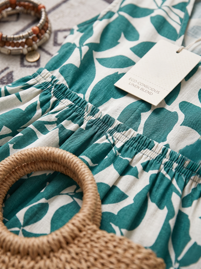 Hermien | Prachtige Bloemen Midi-jurk