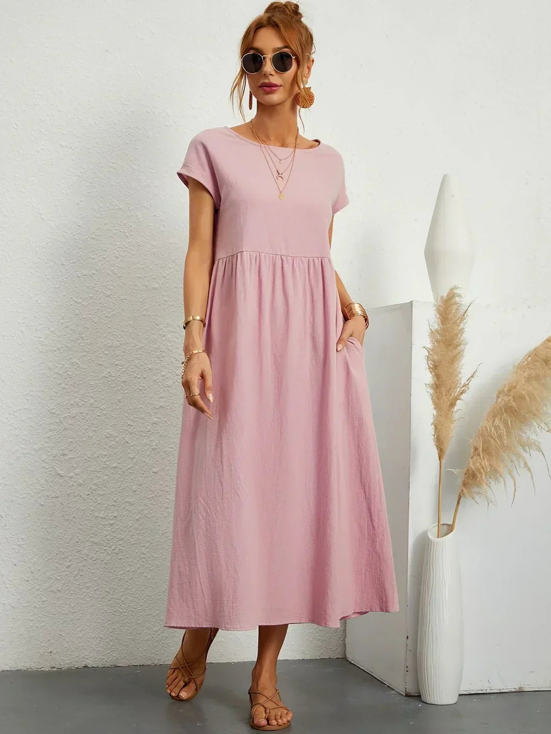 Gabrielle™ — Midi jurk met tijdloze elegante stof