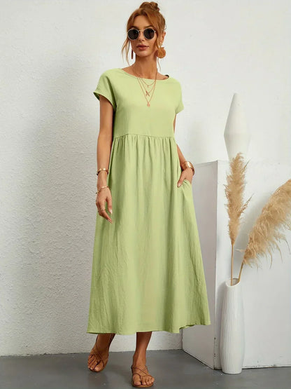 Gabrielle™ — Midi jurk met tijdloze elegante stof