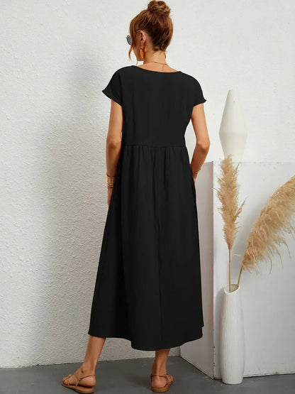 Gabrielle™ — Midi jurk met tijdloze elegante stof