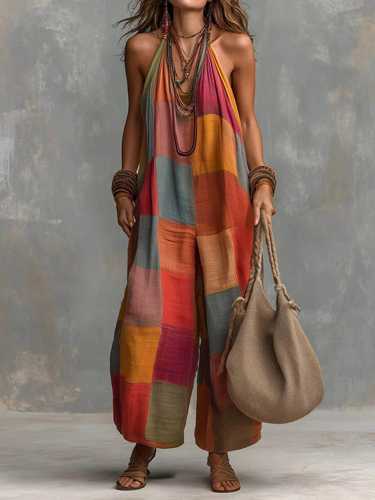 Boheemse Patchwork Jumpsuit™ – Frisheid en vrijheid in een unieke artistieke stijl