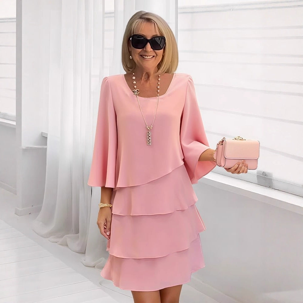 Maria – Elegante midi-jurk met volants