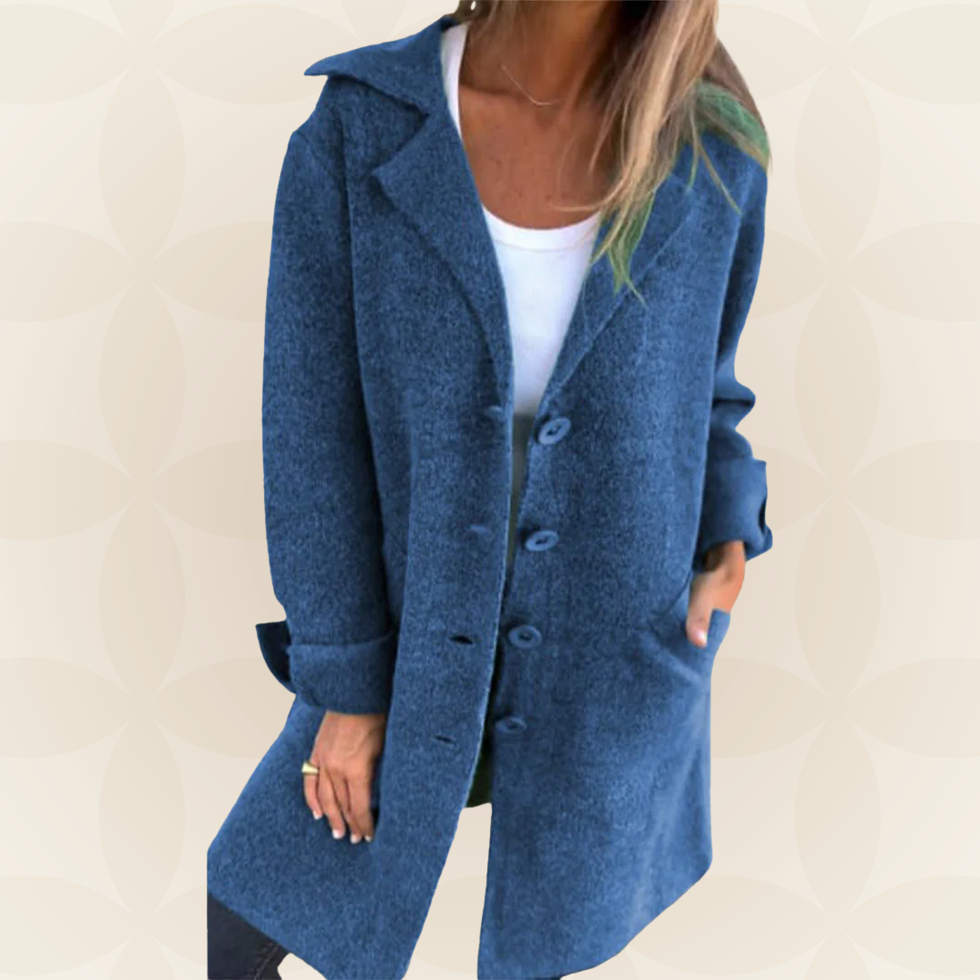 Sofia – Jas van zachte stof met knoopsluiting