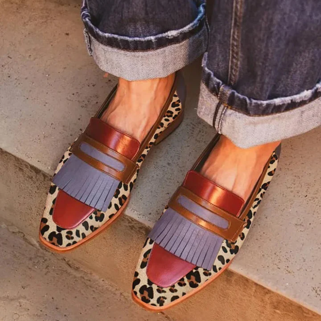 Zelda™ | Stijlvolle luipaard mocassins
