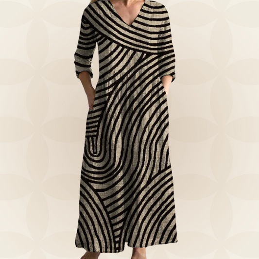 Mila – Vintage jurk met print