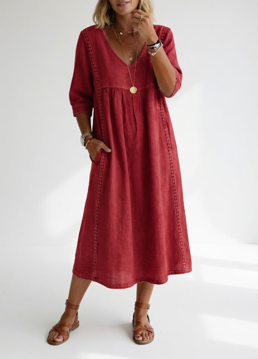 Lioréa™ — Elegante, casual midi jurk