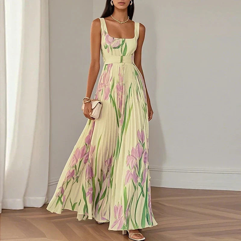 LYRA | Elegante Maxi-jurk met flatterende plooisilhouet