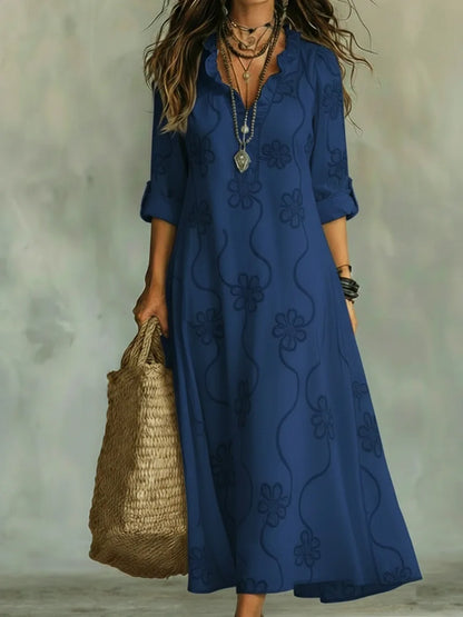 Alida |  Buikcamouflerende Bloemen Zomerjurk