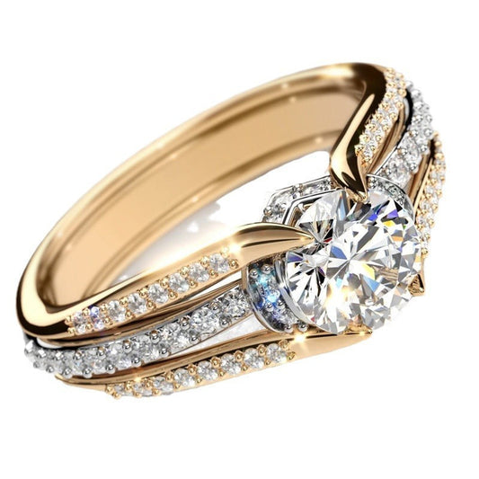 Vintage ring in kristal – Goud, Zilver, Roségoud