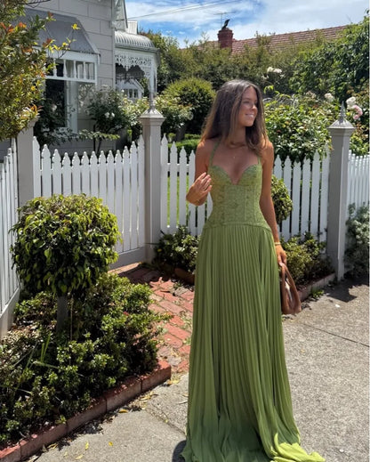 Shailine™ | Smaragdgroene jurk