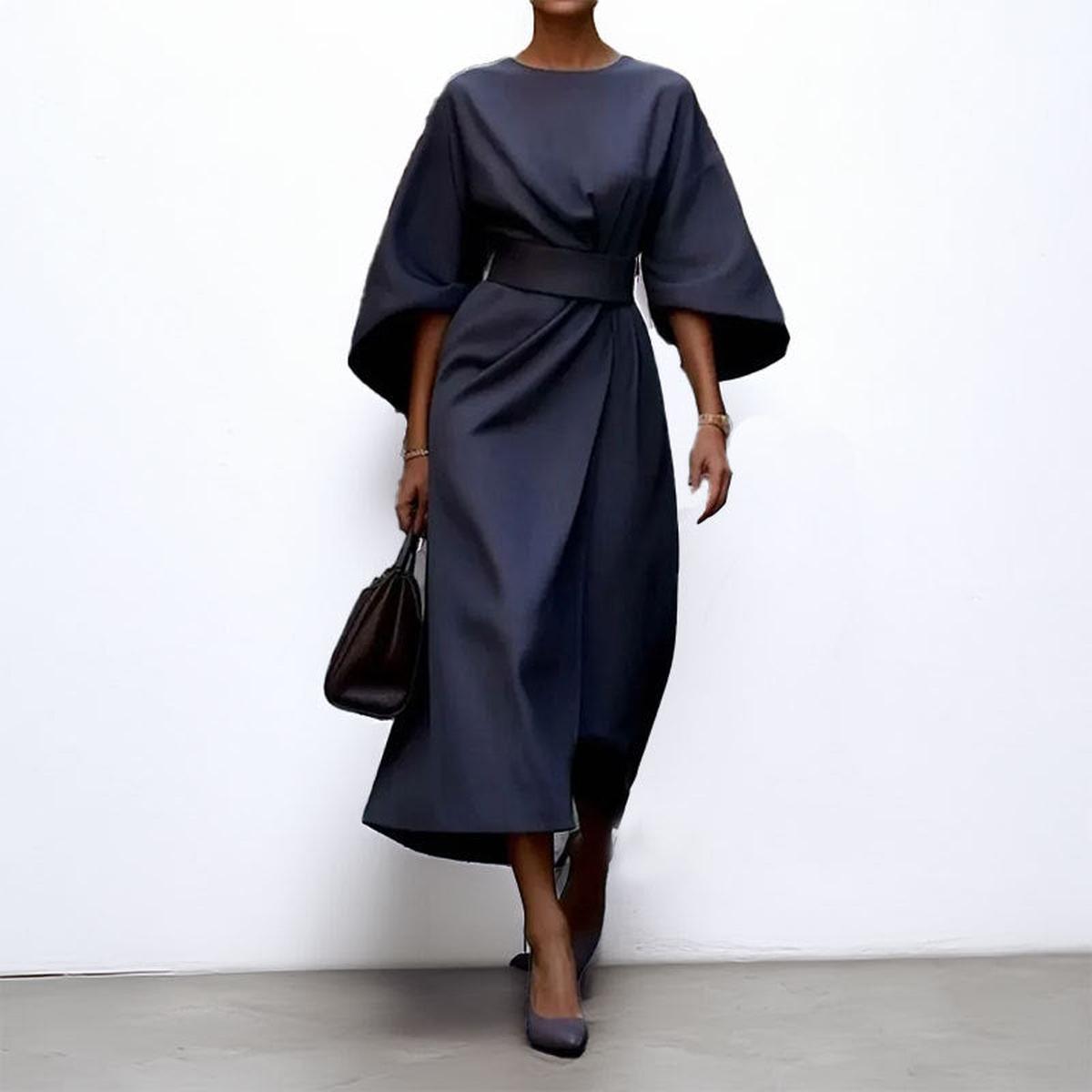 KATARZYNA | MAXI-JURK MET KIMONO-ERMEN