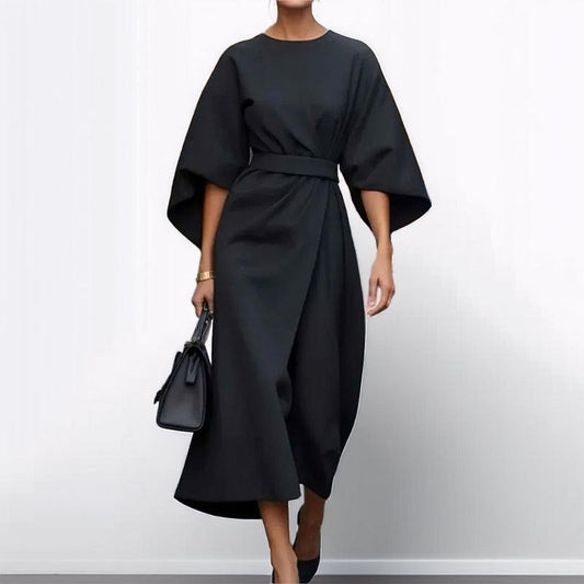 KATARZYNA | MAXI-JURK MET KIMONO-ERMEN