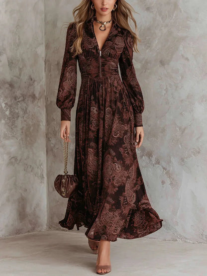 Marloes - Lange vintage jurk