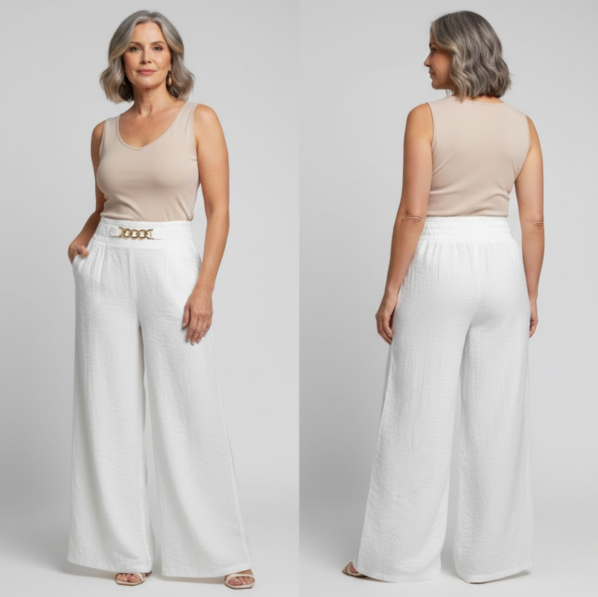 Évelyne™ — Hoge taille wijde broek