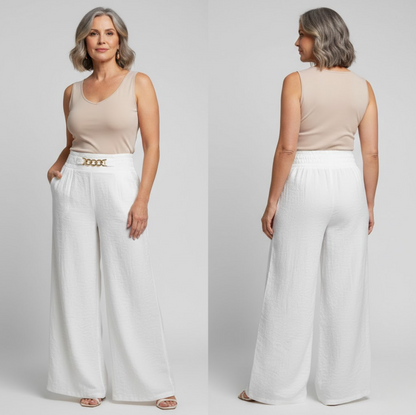 Évelyne™ — Hoge taille wijde broek