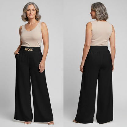 Évelyne™ — Hoge taille wijde broek