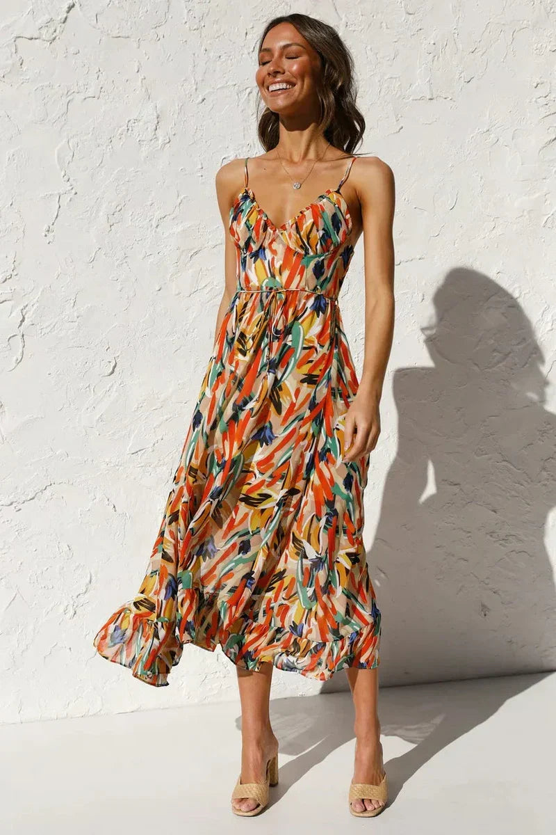 GABRIELLA | Bedrukt Zomerjurk met Verse Comfort en Zonnige Stijl