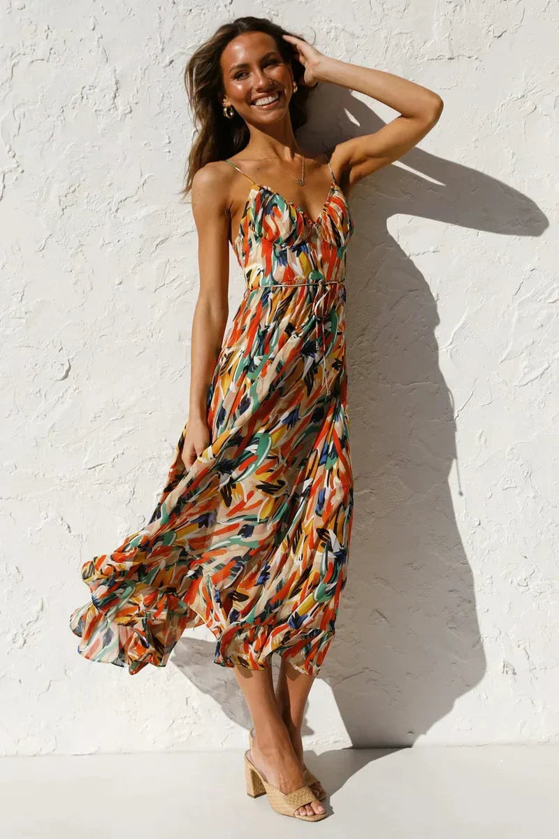 GABRIELLA | Bedrukt Zomerjurk met Verse Comfort en Zonnige Stijl