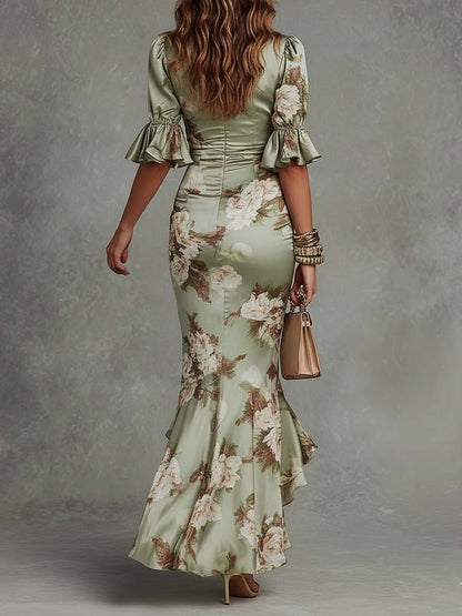 Gerdien | Elegante Bloemen Maxi Jurk
