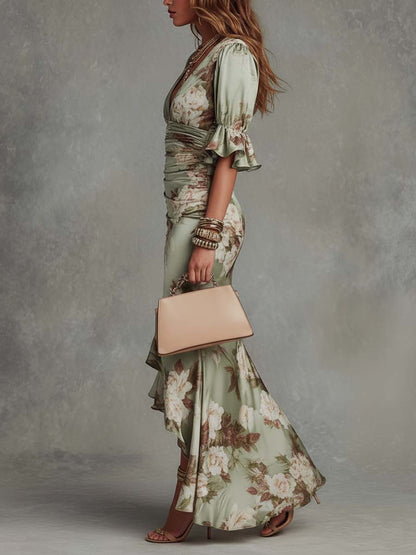 Gerdien | Elegante Bloemen Maxi Jurk