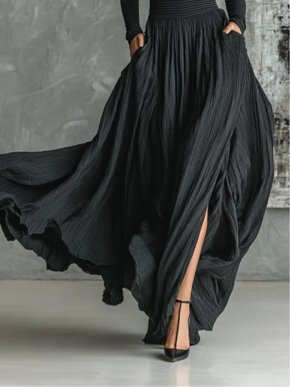 Evy -- Elegante set met plissé rok