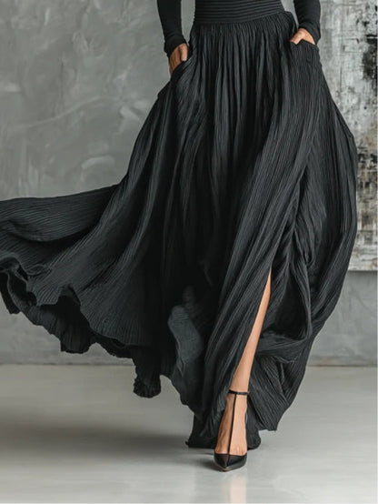 Evy -- Elegante set met plissé rok