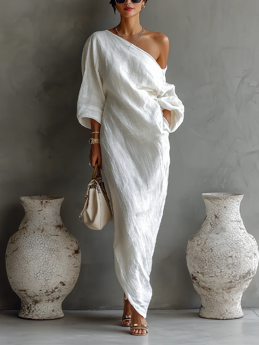 Elise™ | Asymmetrische en elegante maxi jurk