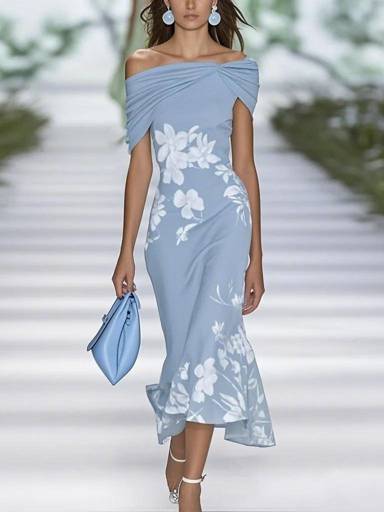 Lente Zomer Bloemige Geprinte Elegante Jurken