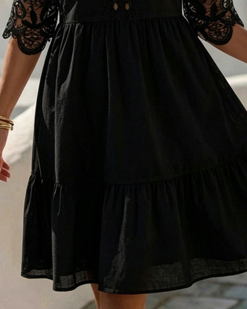 Lisette | Off-Shoulder Kanten Jurkje