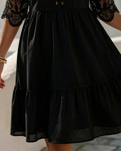 Lisette | Off-Shoulder Kanten Jurkje