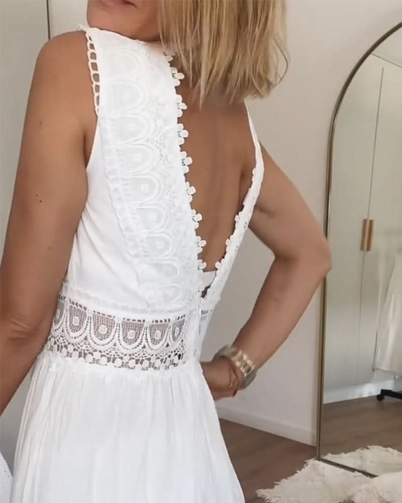 Jacqueline | Kanten V-hals Cami Jurk