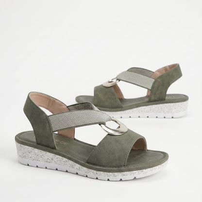 Gabriela - Platte Sandalen met Metaal Detail