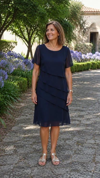 Júlia – Elegante en vloeiende jurk met ruffles