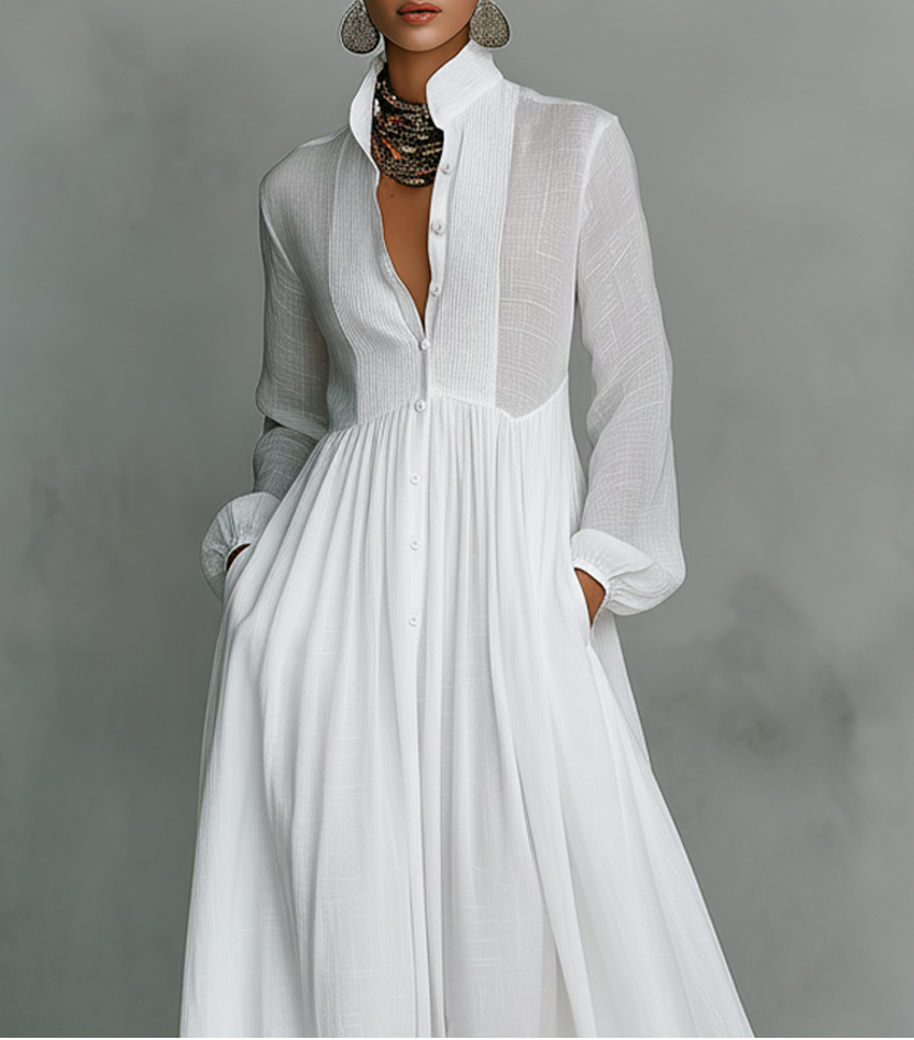 Élisa™ — Minimalistische maxi-jurk