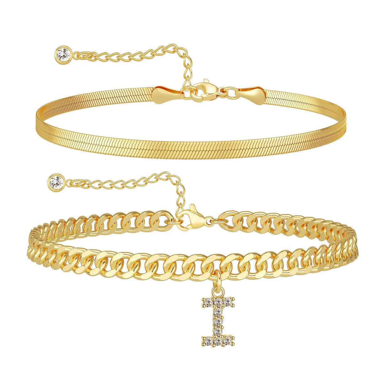 Ariane - Enkelketting-set met letter - een ideaal cadeau!