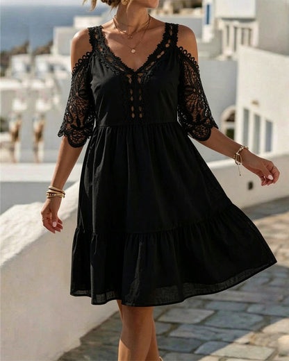 Lisette | Off-Shoulder Kanten Jurkje