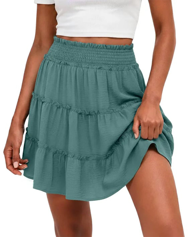 Liz - Rokje met ingebouwde shorts en elastische taille